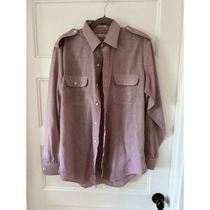 Vintage 1980s Oscar dela Renta Women's Sz L Blouse. Dusty Rose/burgundy. Stylish